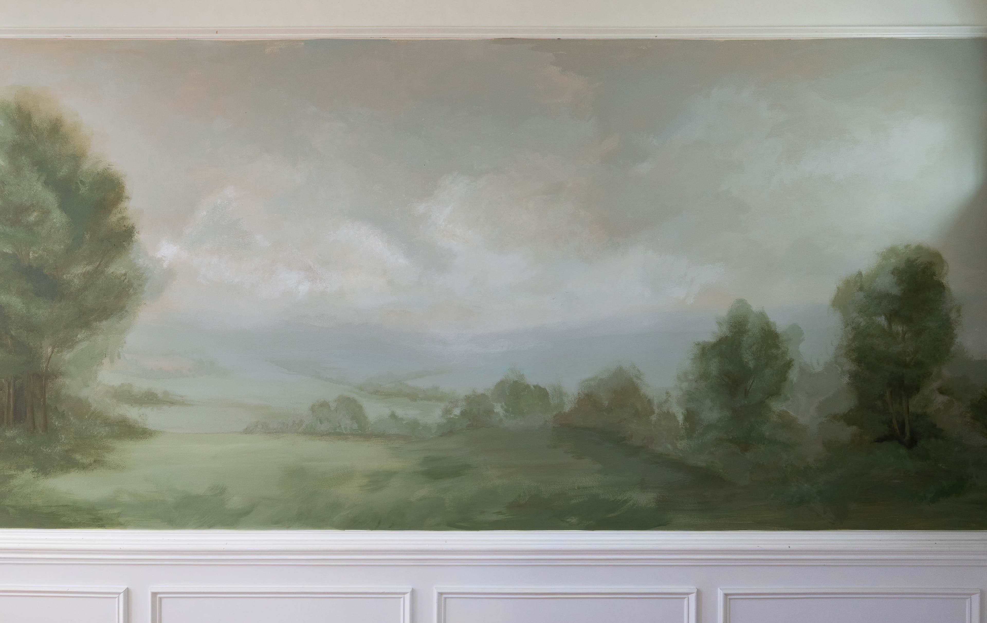 Hand-painted mural by Anna Lyn Cook