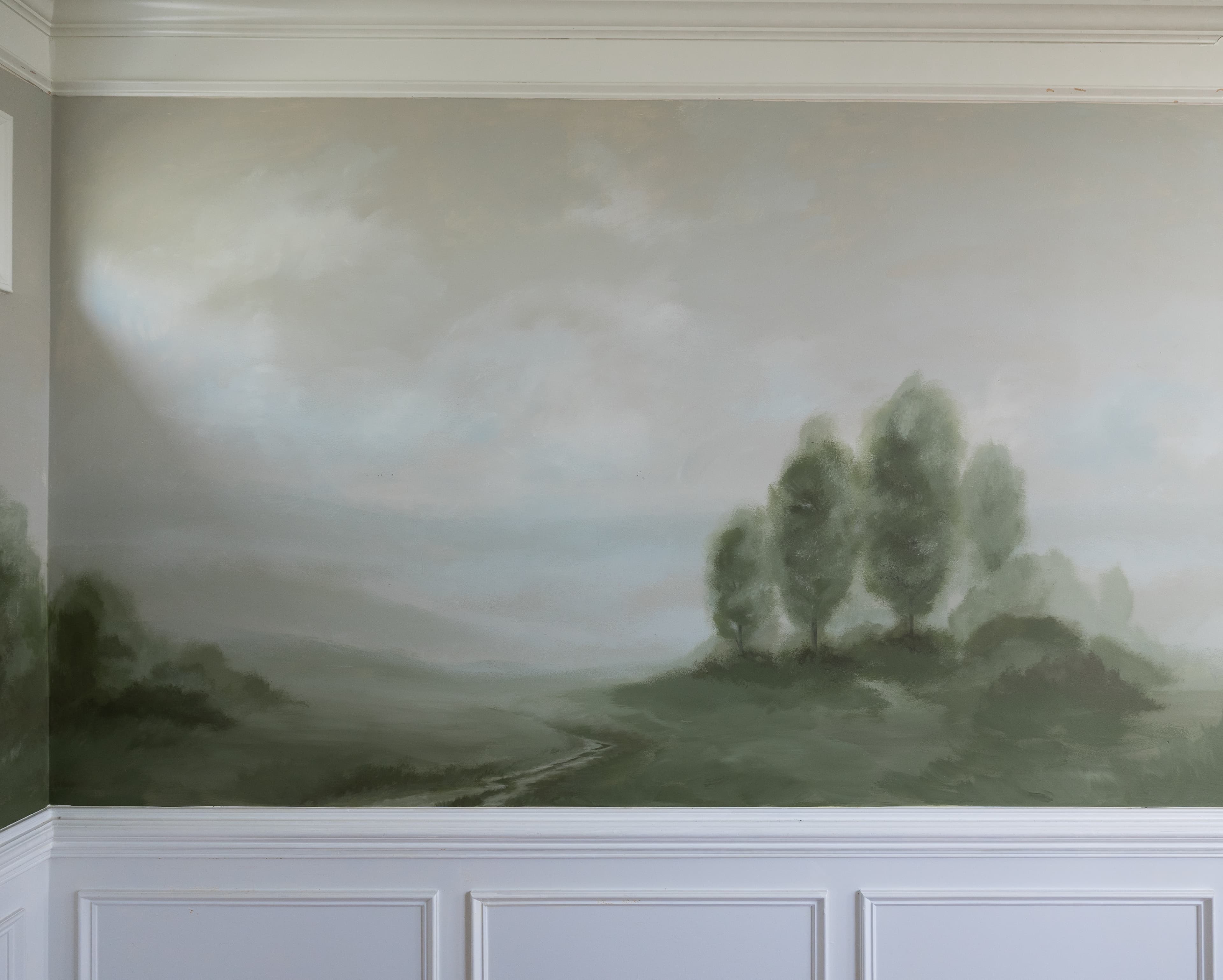 Mural detail — tree close-up