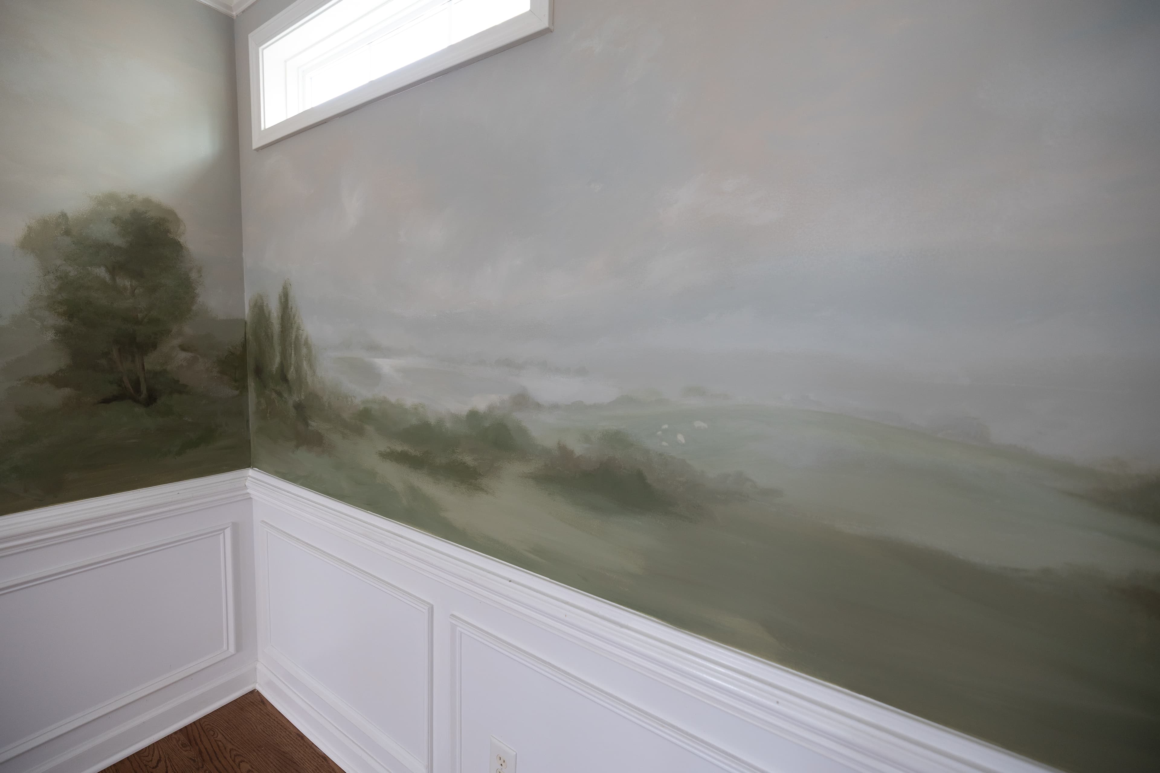 Mural — winding path and trees