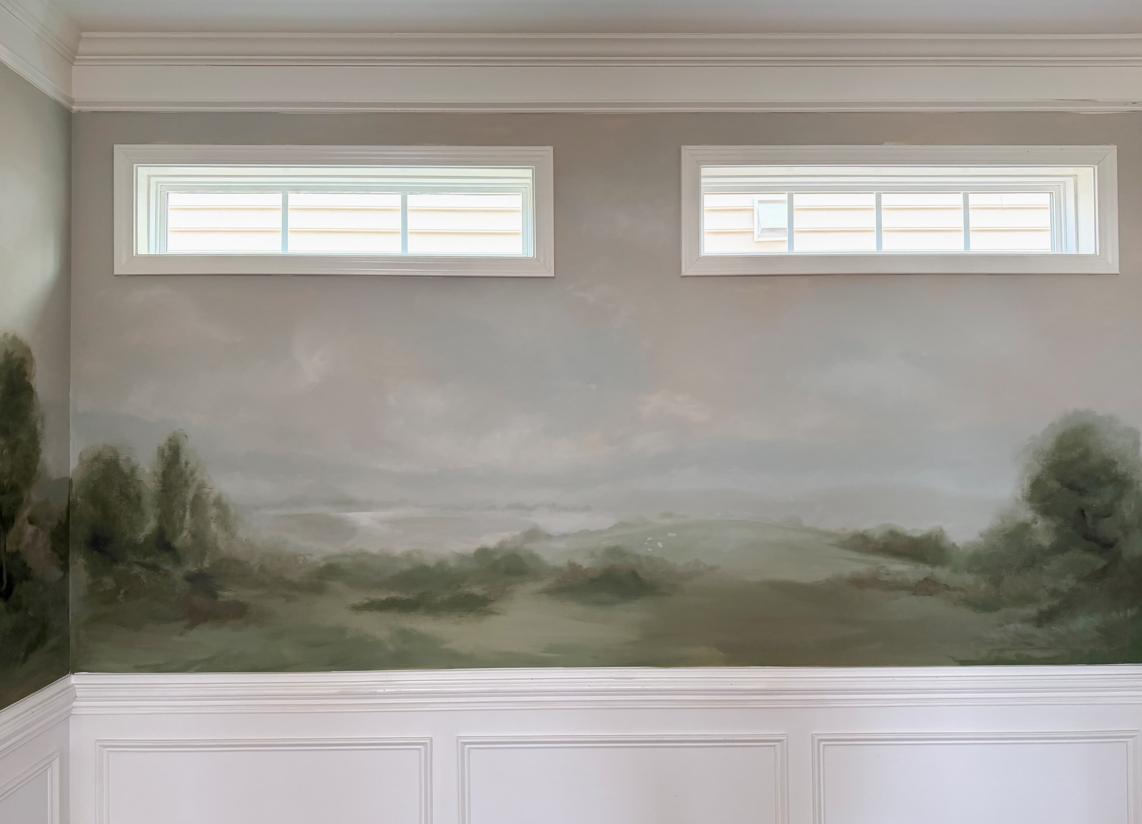 Mural detail — soft landscape