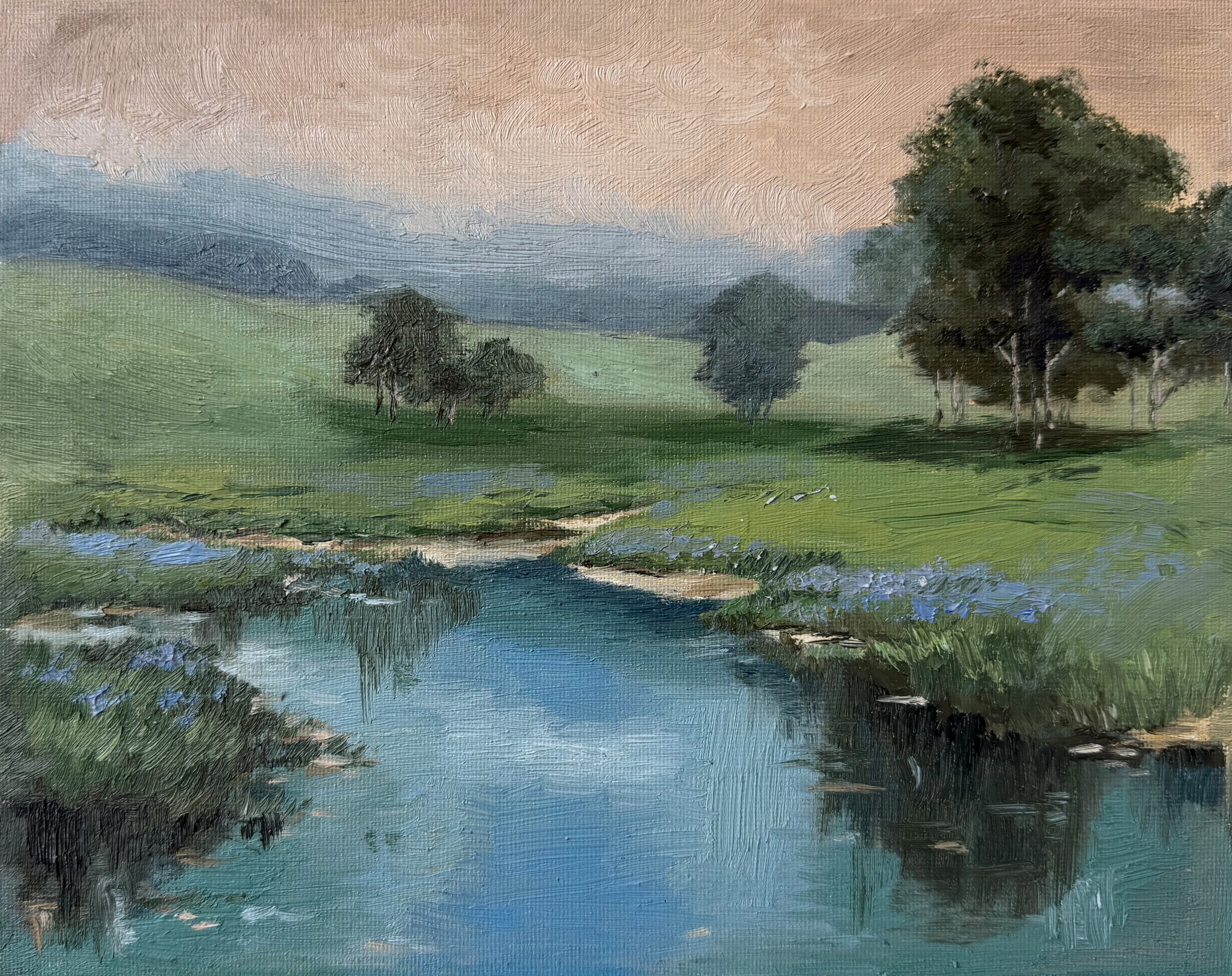 Hand-painted mural by Anna Lyn Cook