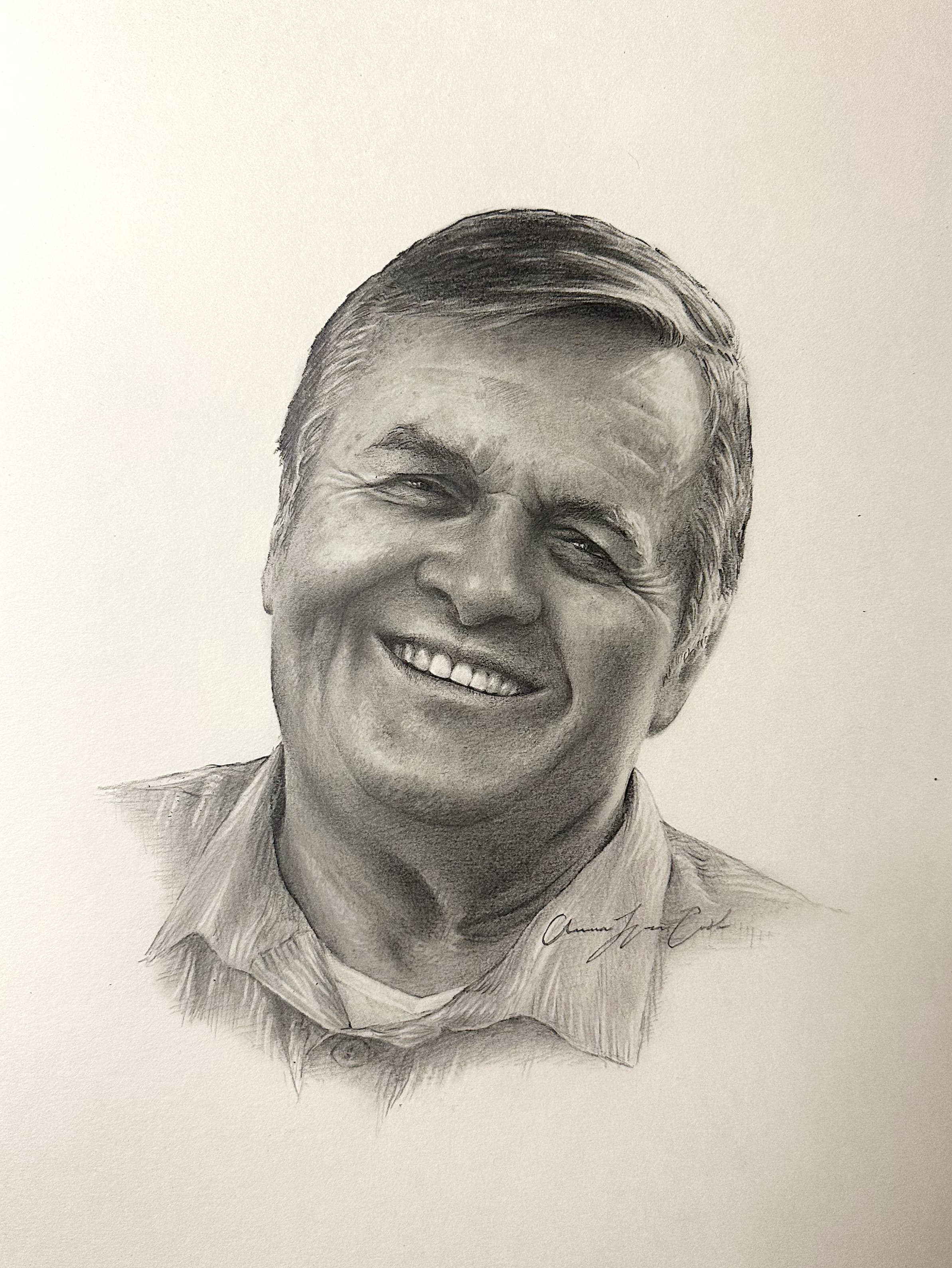 Pencil portrait of a young girl